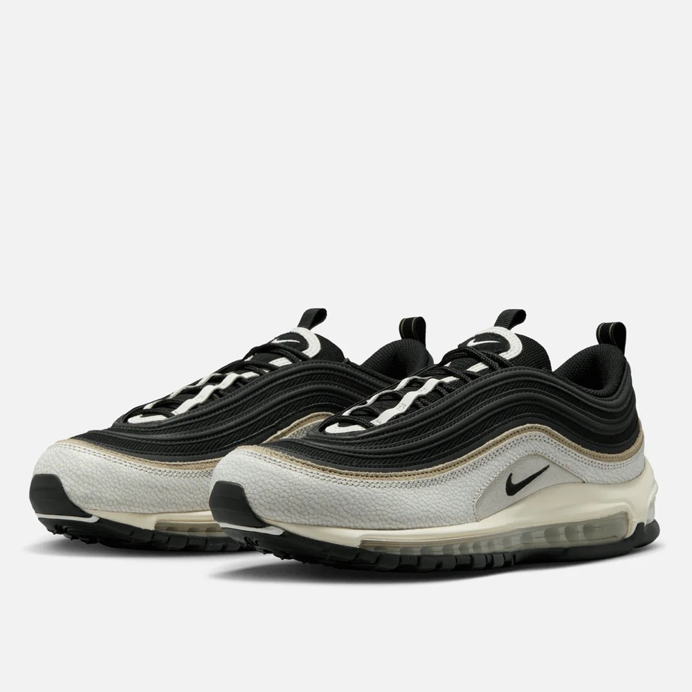 Nike Air Max 97 Light Bone Black Sneakers, 12